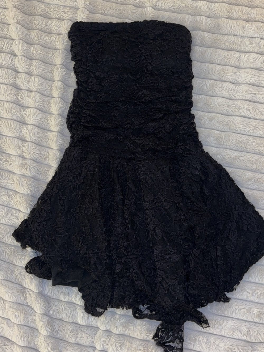 Urban Planet Black Lace Strapless Flare Dress